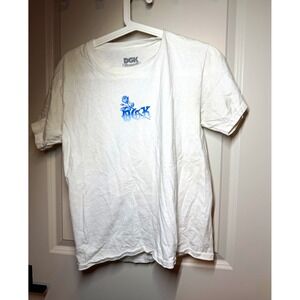 DGK Stay Blessed Men’s Virgin Mary Graphic Tee L White Blue Cotton Knit